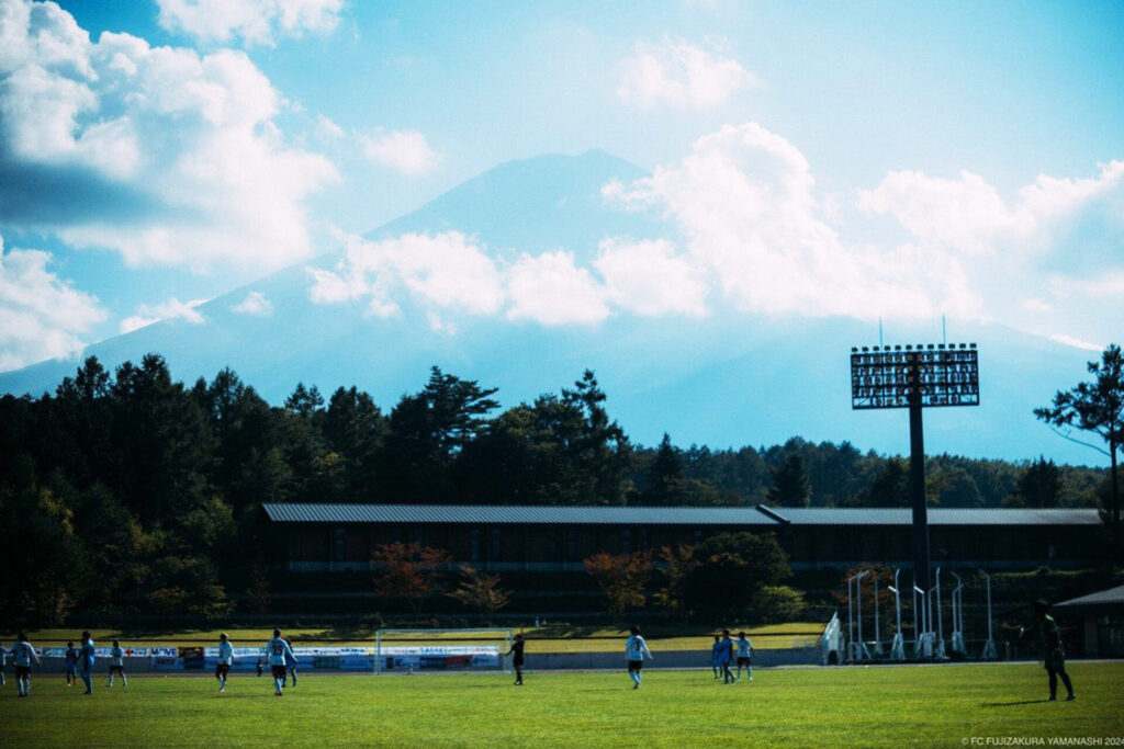 FCふじざくら山梨の練習の様子